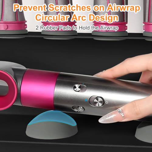MAYCREATE® Curling Iron Holder Attachments for Dy*on Airwrap Organizer Stand on Desktop, Hair Wrap Storage Rack Accessories Wall Mounted-Black MAYCREATE® Curling Iron Holder Attachments for Dy*on Airwrap Organizer Stand on Desktop, Hair Wrap Storage Rack Accessories Wall Mounted-Black